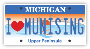 Munising MI License Plate