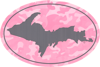 Upper Peninsula Outline Pink Camo