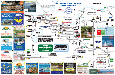 front side of Explore Munising map