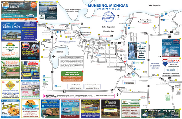 Explore Munising map front