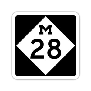 M28 sign decal