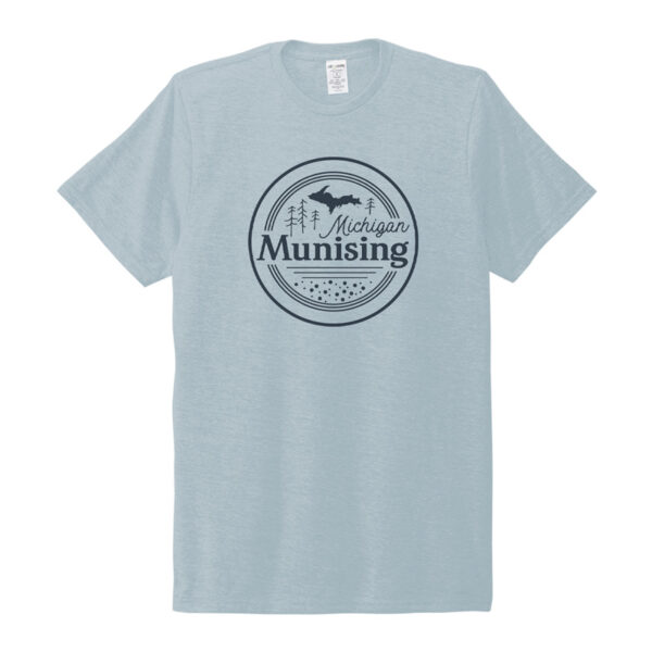 Munising MI blue tee