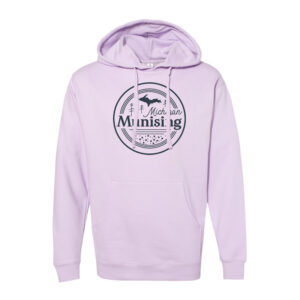 Munising Michigan hooded sweatshirt lavender