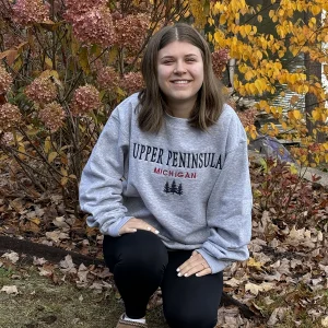 Embroidered Upper Peninsula of Michigan Sweatshirt